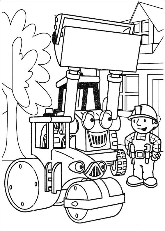 Plansa de colorat cu Bob Constructorul 77 75